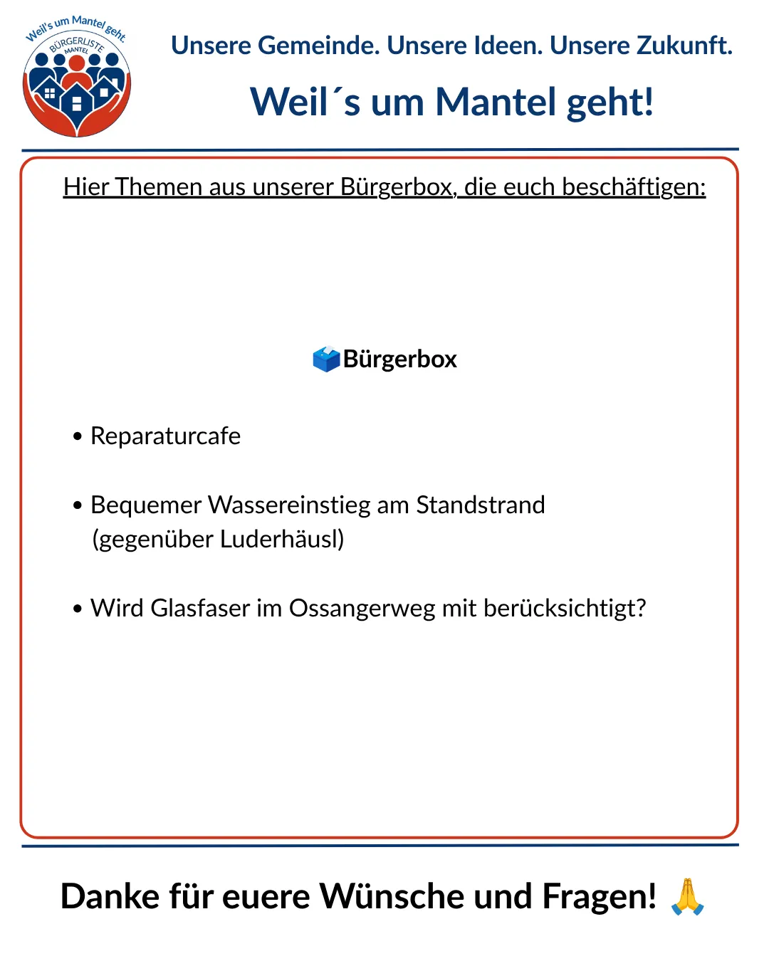 Updates aus der Bürgerbox